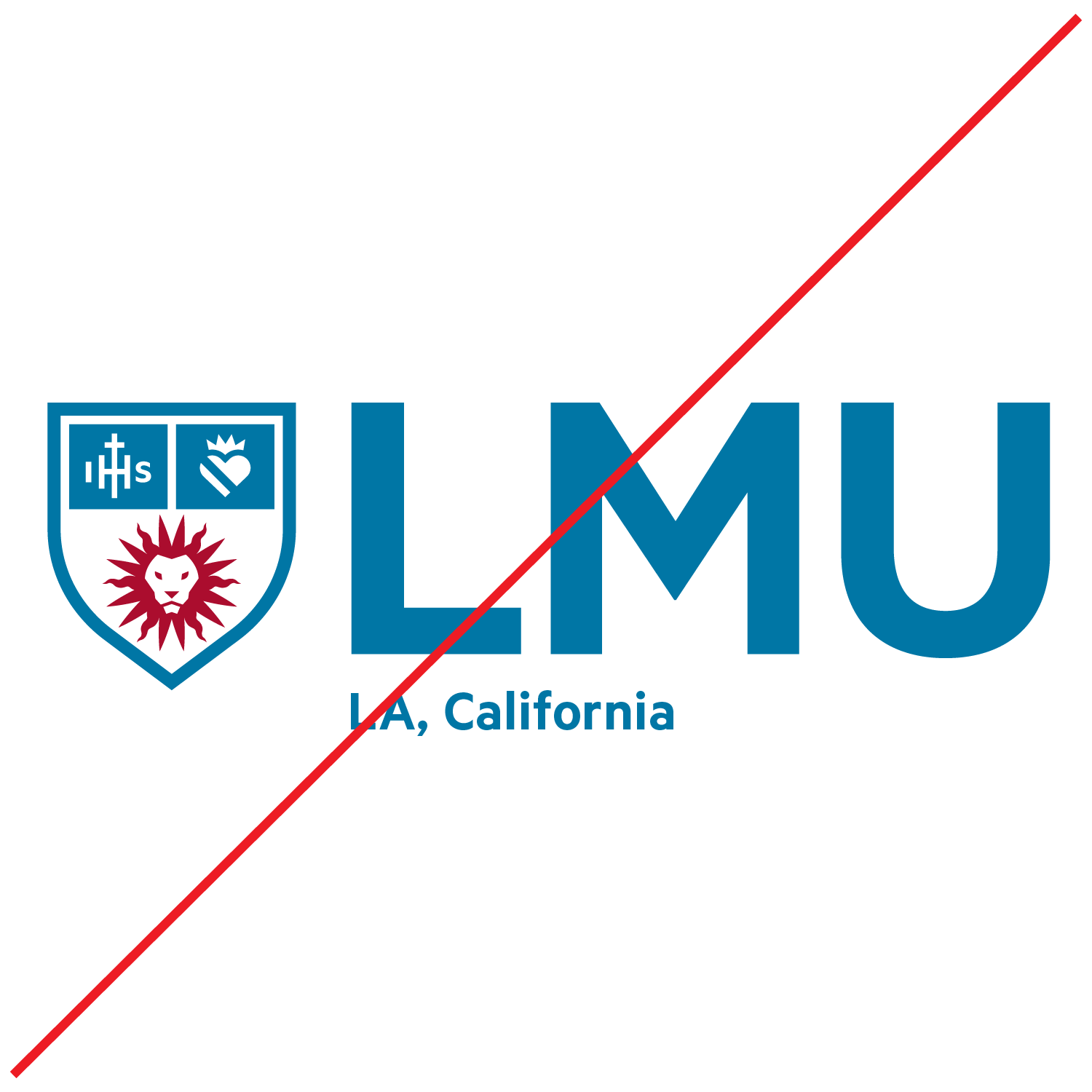 Incorrect text alteration LMU logo example